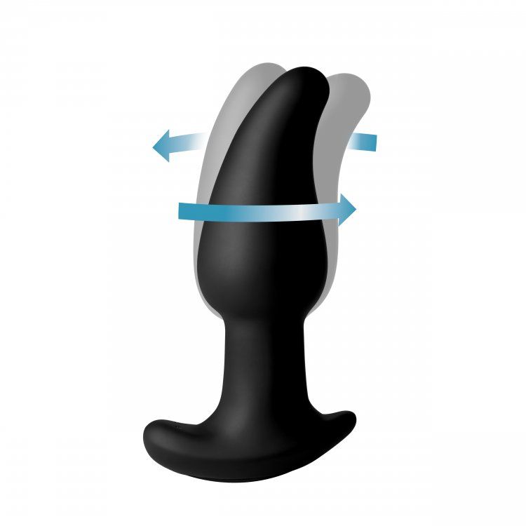 The Gyro-M’s unique gyrating and rimming functions this plug... Rimmers - Gyro-M 10X Curved Rimming Plug w Remote - Black photo-3