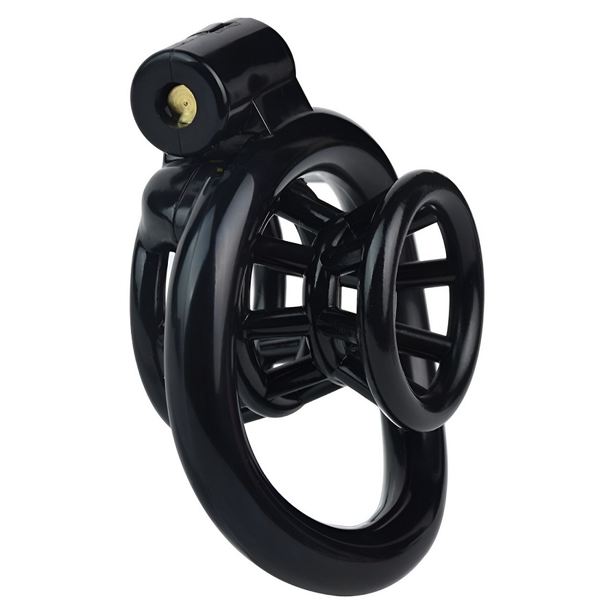 Material: 3D print resin
Size:
A Circular inside diameter: 3... FAAK - Resin Chastity Cage 217 - Black photo-8