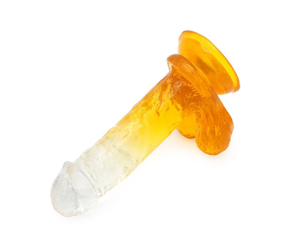 This special transparent dildo has an amazing color mix and ... Kiotos - Realistic Dildo 07 - Yellow photo-7