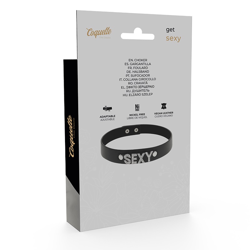 Discover Coquette chokers! The perfect complement for your f... Coquette - Choker Sexy Vegan Leather - Black photo-5