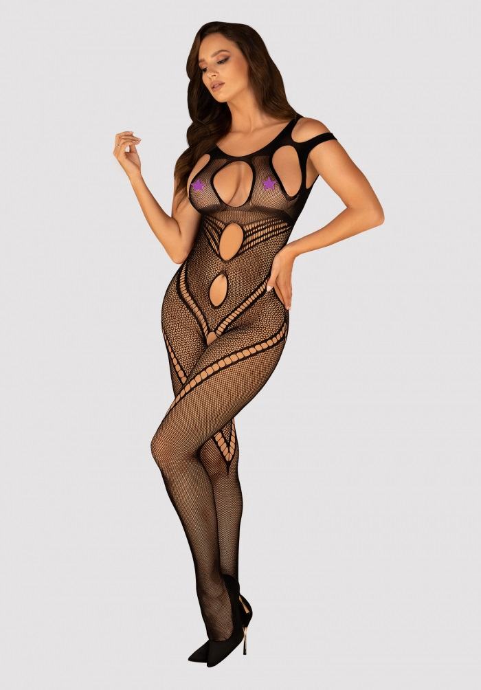 A very seductive and spicy bodystocking model with lots of s... Obsessive - Bodystocking G322 - Black - S/M/L photo-3