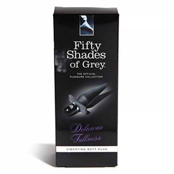 Savor the sensation of smooth silicone and vibrating thrills... Fifty Shades of Grey - Delicious Fullness Vibro Butt Plug - Black photo-5