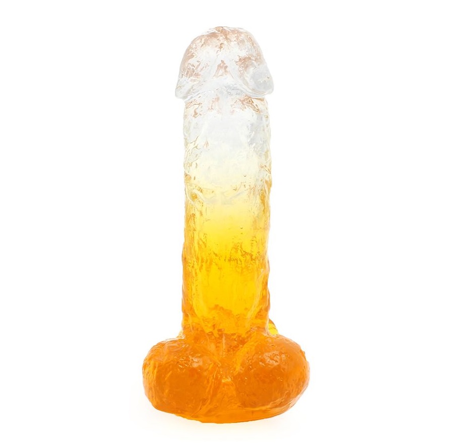 This special transparent dildo has an amazing color mix and ... Kiotos - Realistic Dildo 07 - Yellow photo-5