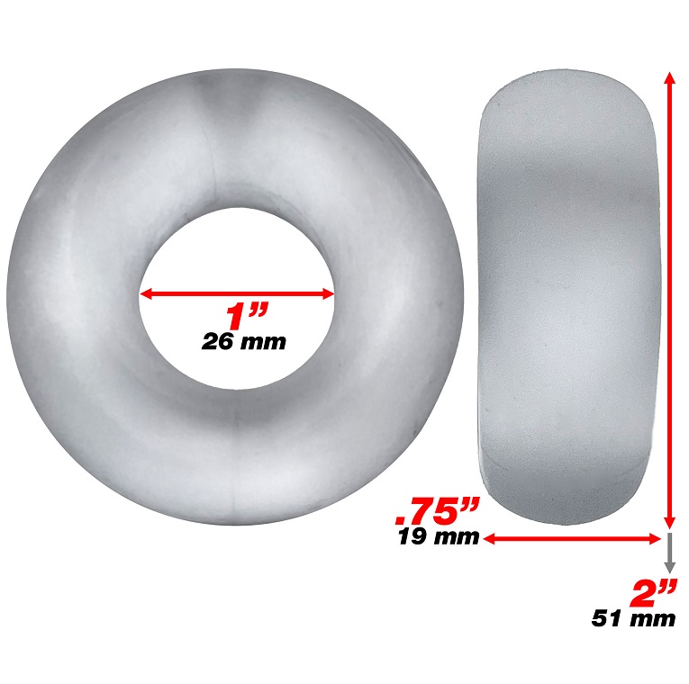 STIFFY 2-pack cockrings 2 non-roll grippy rings designed to ... Hunkyjunk - Stiffy Bulge Rings - Clear photo-5