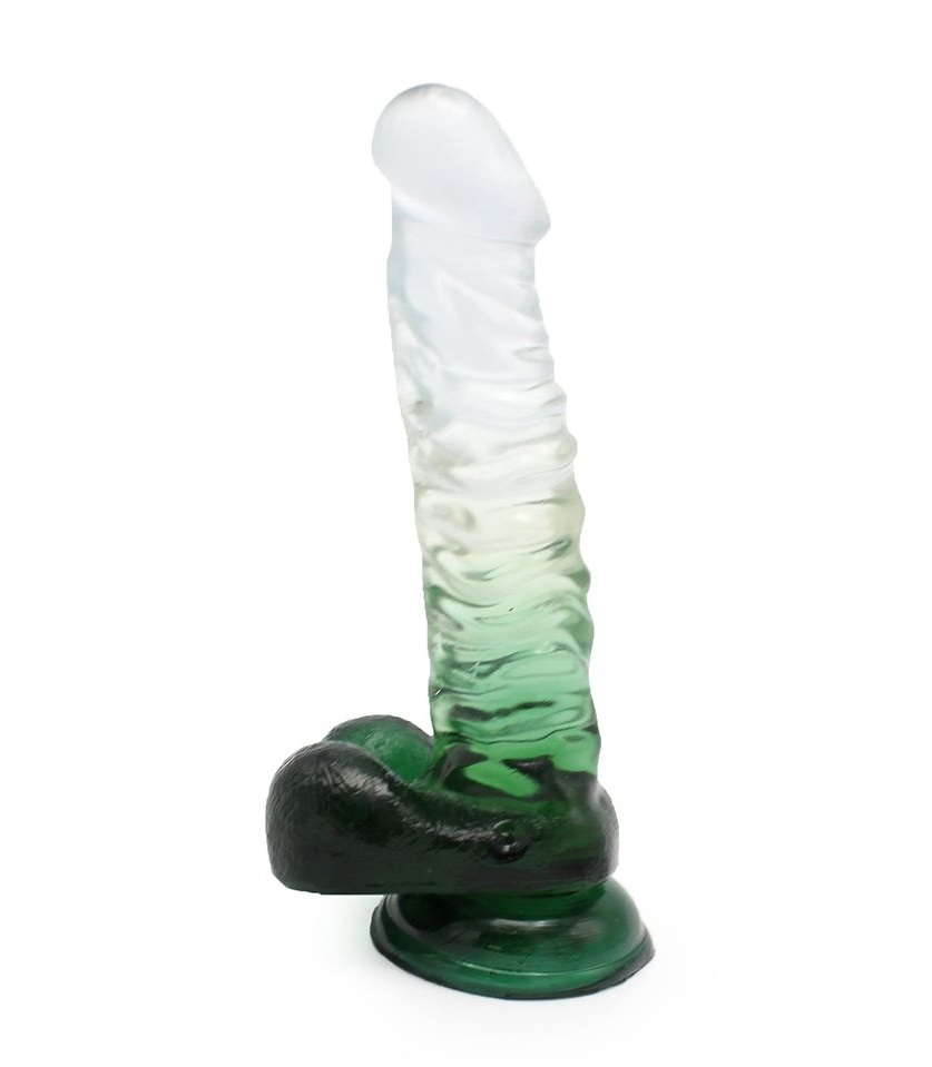 This special transparent dildo has an amazing color mix and ... Kiotos - Wave Dildo 04 - Green photo-4