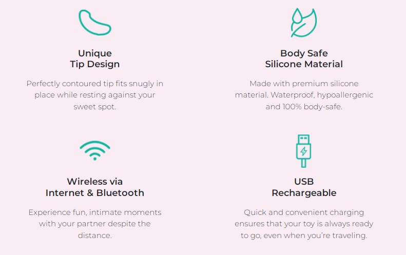 Remote control vibrator via Internet & Bluetooth
Long Dista... Vibease - iPhone & Android Vibrator Version - Pink photo-7