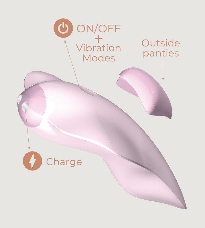 Discover the pleasure revolution with Temptation - the clito... Adrien Lastic - Temptation APP Panty Vibrator - Pink photo-3