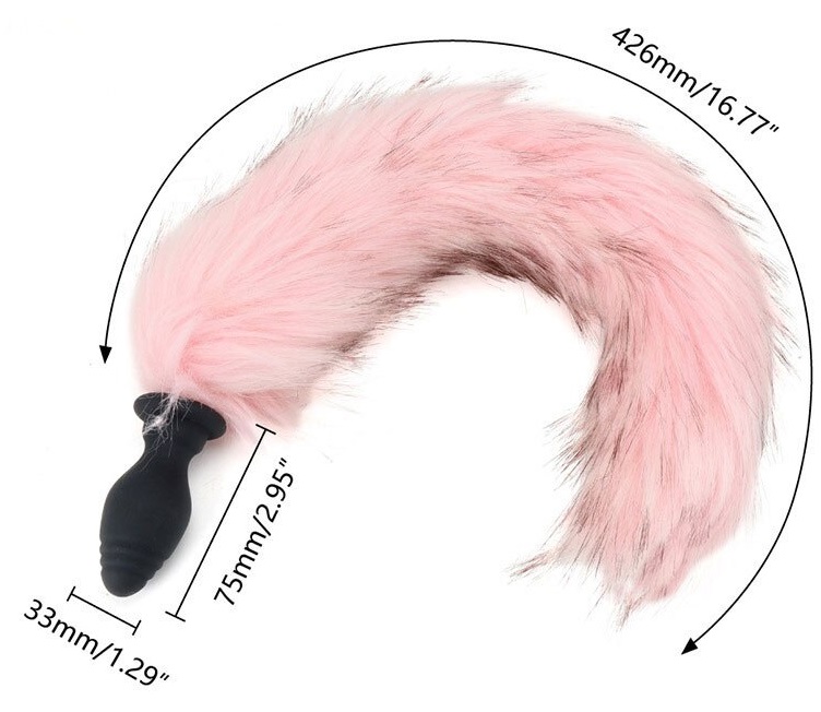 The Tail Butt Plug features its vibrating silicone plug in d... MT - Vibro Tail Plug - Pink photo-8