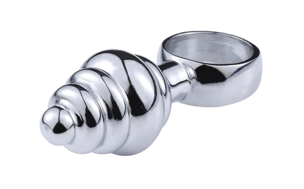 Tiny spiral metal anal plug with ring
Material: Aluminium a... MT - Tiny Spiral Butt Plug w Ring - Silver photo-4