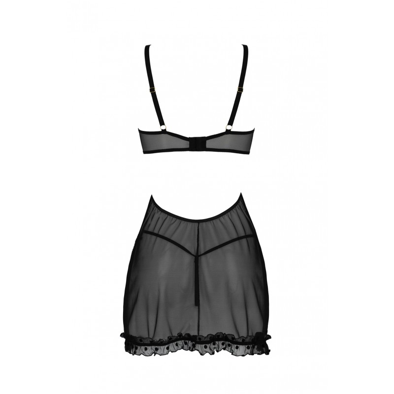 The sensual Martina chemise is a proposition from the Passio... Passion - Marina Chemise - Black - L/XL photo-4