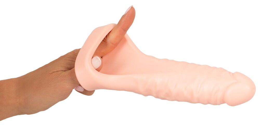 All in one: cock and ball ring with a natural dildo – the Do... Realistixxx - Vibro Double Penetrator - Flesh photo-5