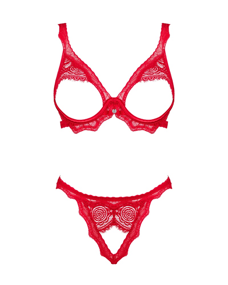 The Bergamore set is a brand new idea for showing off your s... Obsessive - Bergamore 2pcs Set - Red - M/L photo-7