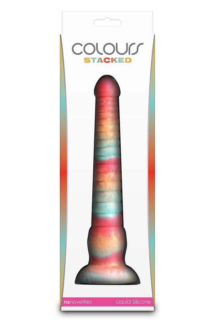 Experience pleasure like never before with Colours - Stacked... NS Novelties - 9" Colours Stacked Dildo - Red/Gold photo-4