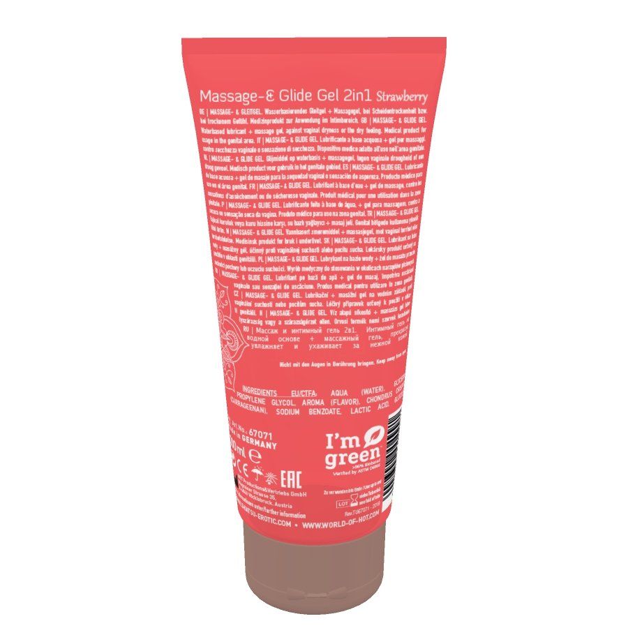 Excellent gliding characteristics make this gel a perfect lu... Shiatsu - Massage & Glide Gel 2in1 Strawberry - 200ml photo-3