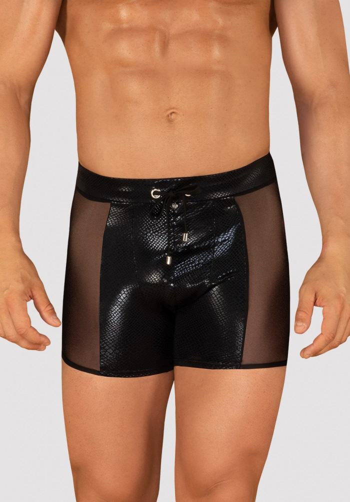 You cannot pass by this model of bathing shorts! Unique cut,... Obsessive - Punta Negra Swim Shorts - Black - L/XL photo-5