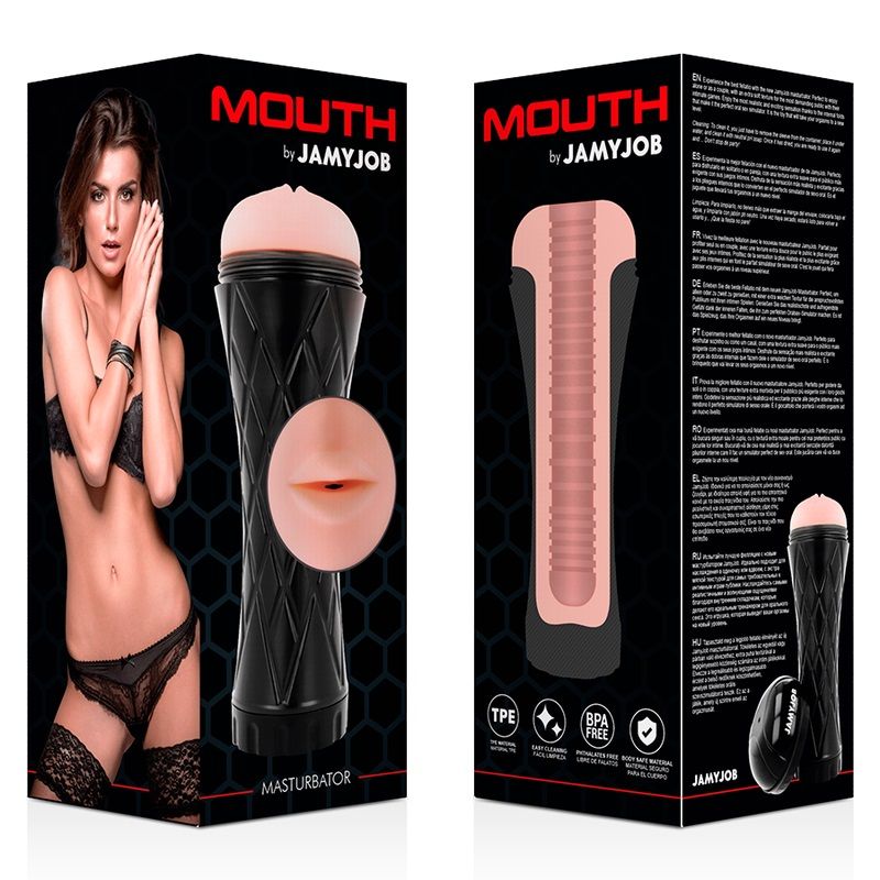 According to the latest studies on male masturbation, we can... Jamyjob - Mouth Masturbator - Black photo-6