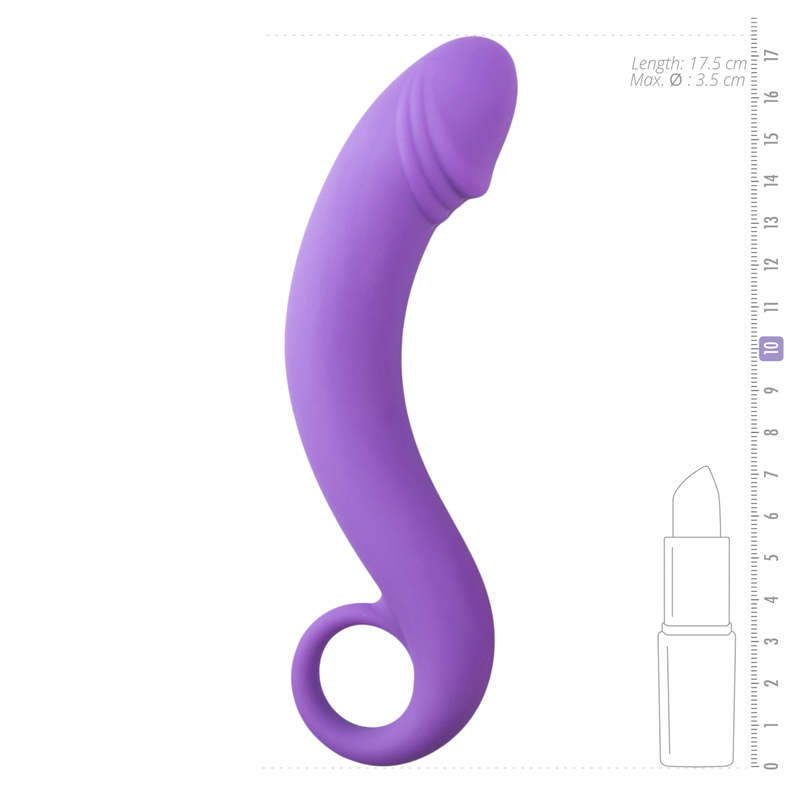 Exquisite prostate stimulation is yours with this special pr... Easytoys - Curved Prostate Dildo - Purple photo-5