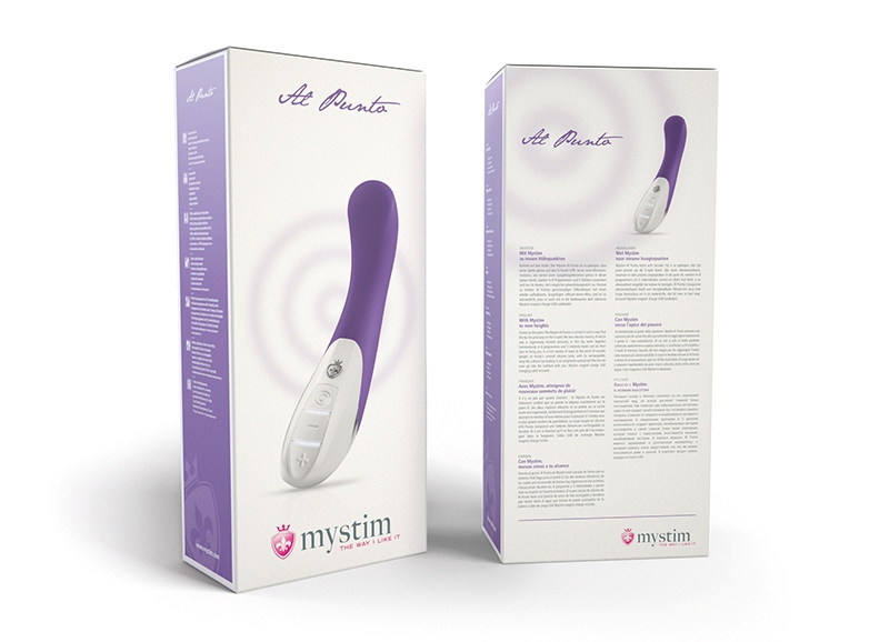 Al Punto is bent so that his point hits the G-spot. Proudly ... Mystim - Al Punto Vibrator - Purple photo-12