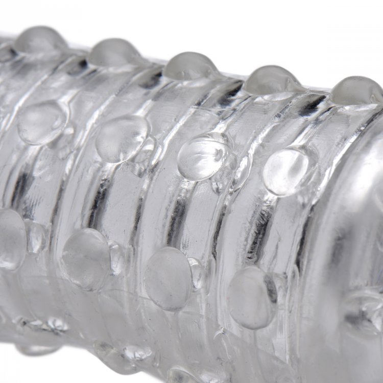 Add length and girth with this super soft enhancer sleeve! T... Size Matters - 1.5" Penis Enhancer Sleeve - Clear photo-5