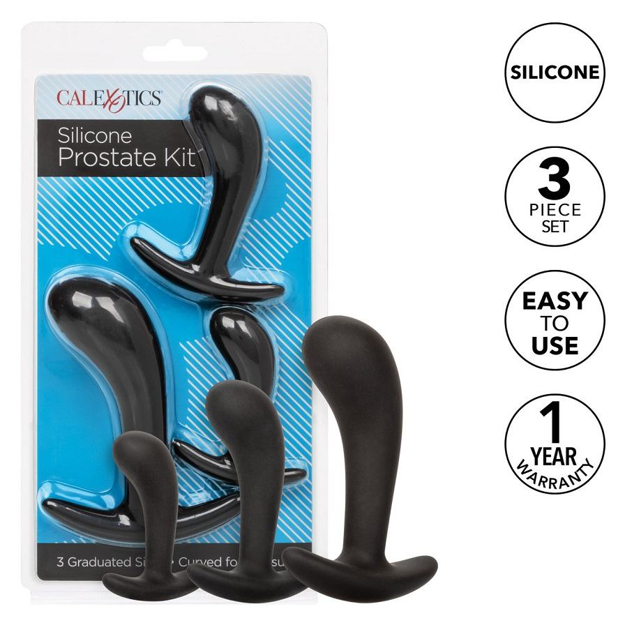 Delve into the world of anal exploration with the Silicone P... CEN - Prostate Plug Kit - Black photo-8