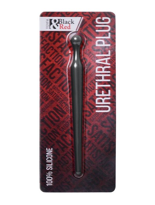 This silicone urethral plug can help you in opening new plea... Black&Red - Urethral Silicone Plug - Black photo-3