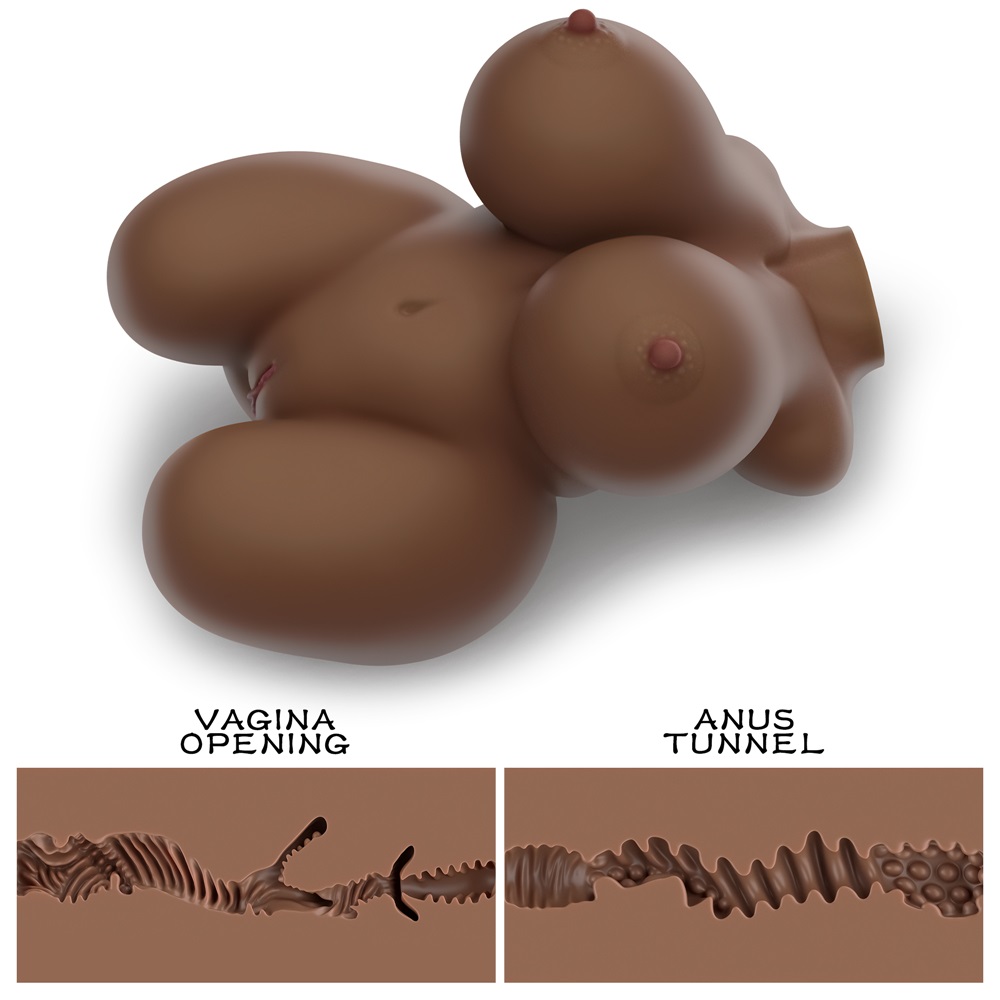 Focus on this chubby beauty who is molded from a beautiful m... Lovetoy - Streetgirl's #6 Masturbator - Brown photo-3