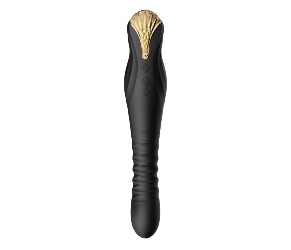 KING applies ZALO's breakthrough PowerThrust technology, org... Zalo - King APP Thrusting Vibrator - Obsidian Black photo-3