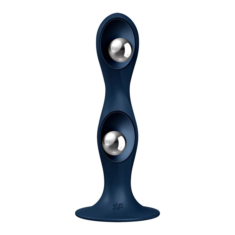 Treat yourself to extraordinary stimulation with the Satisfy... Satisfyer - Double Ball-R Dildo - Dark Blue photo-2