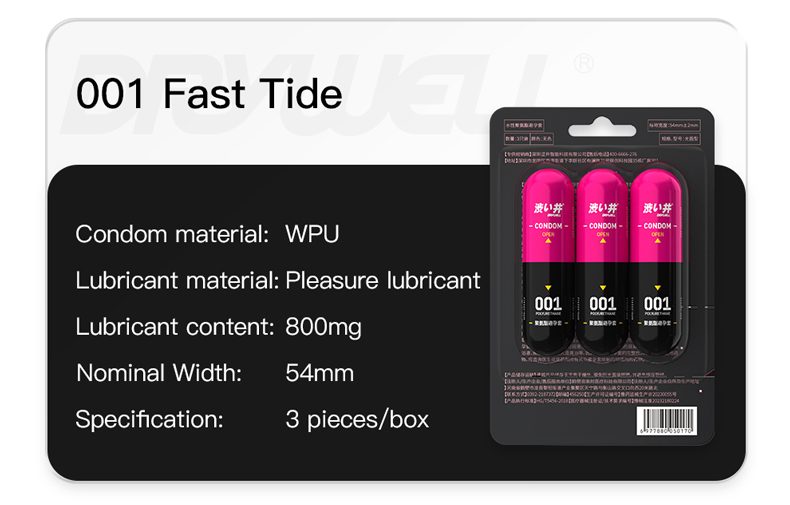Polyurethane material, youthful and trendy capsule design, p... Drywell - 0.01 Pleasure Condoms 3's Pack photo-3