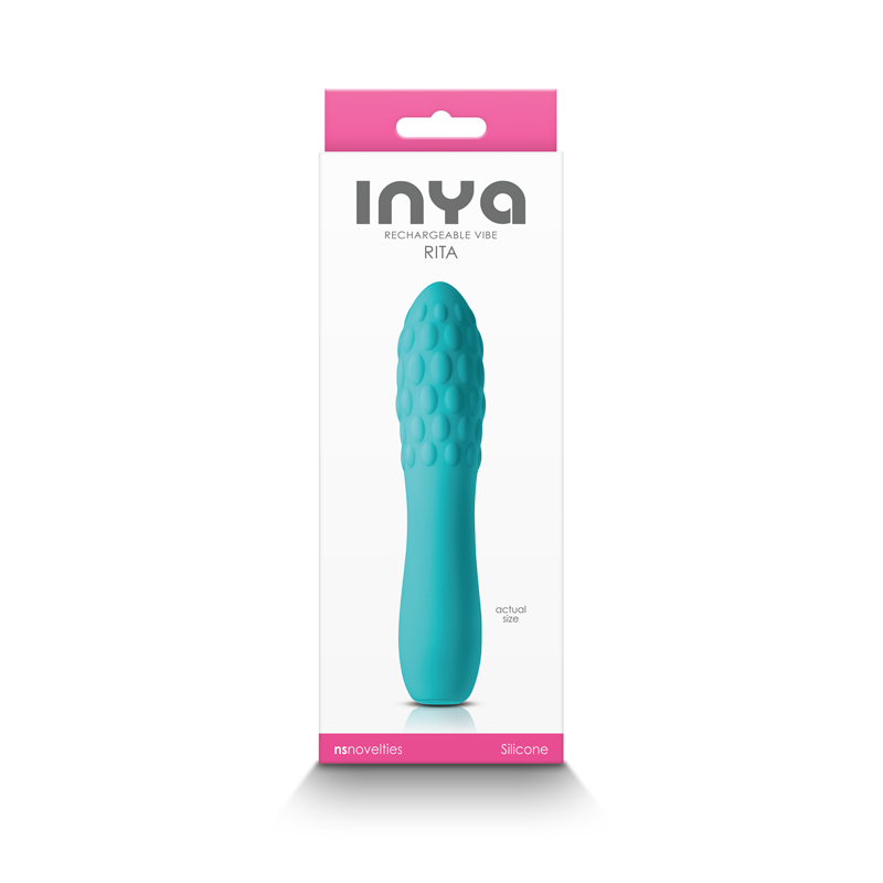 Trendy and compact, Rita by INYA is discreet, rechargeable, ... NS Novelties - INYA Rita Mini Vibe - Teal photo-3