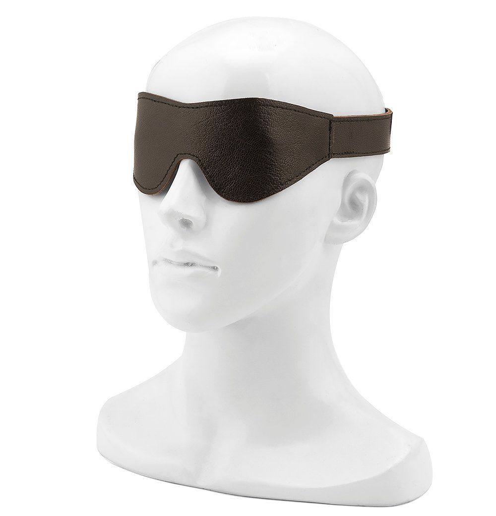 Drown in the sharpened sensitivity when you are shackled by ... Liebe Seele - Leather Blindfold - Brown photo-6