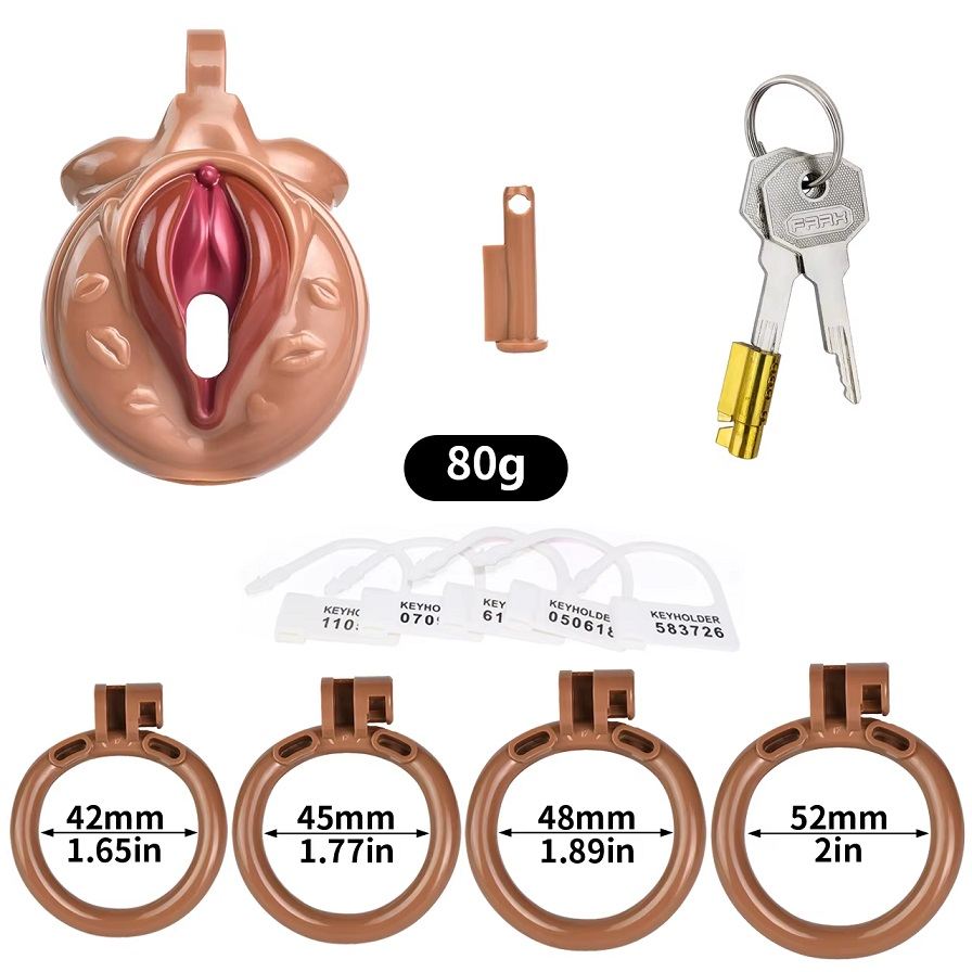Material: Resin
Cage high: 21mm  ... FAAK - Pussy Resin Chastity Cage 212 45mm - Black photo-4