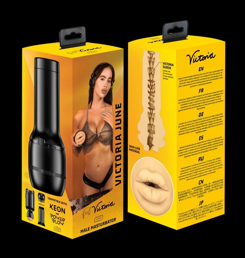 Gorgeous Latina starlet Victoria June is known for her volup... Kiiroo - Feel Victoria June Mouth Masturbator photo-9