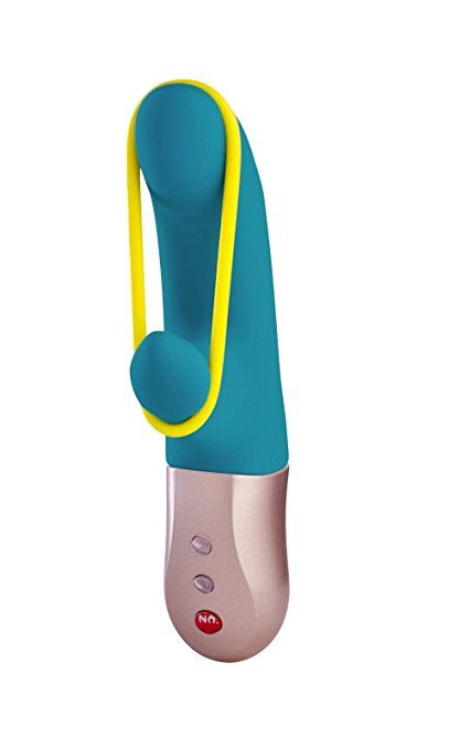 The neon yellow band on this rechargeable MiniVIBRATOR exude... Fun Factory - Vibe Amorino USB - Petrol photo-6