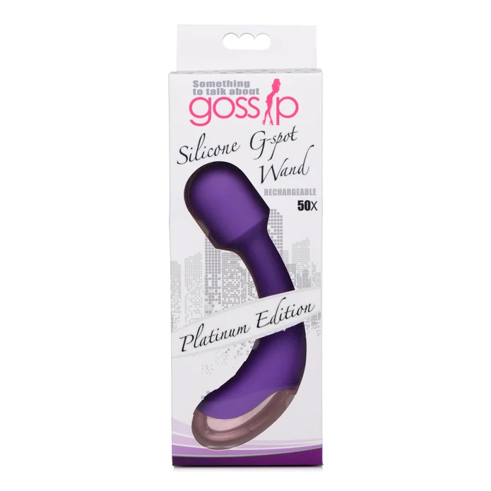 This luxurious wand is designed for intense G-spot stimulati... Gossip - 50X G-Spot Wand Vibrator - Purple photo-5