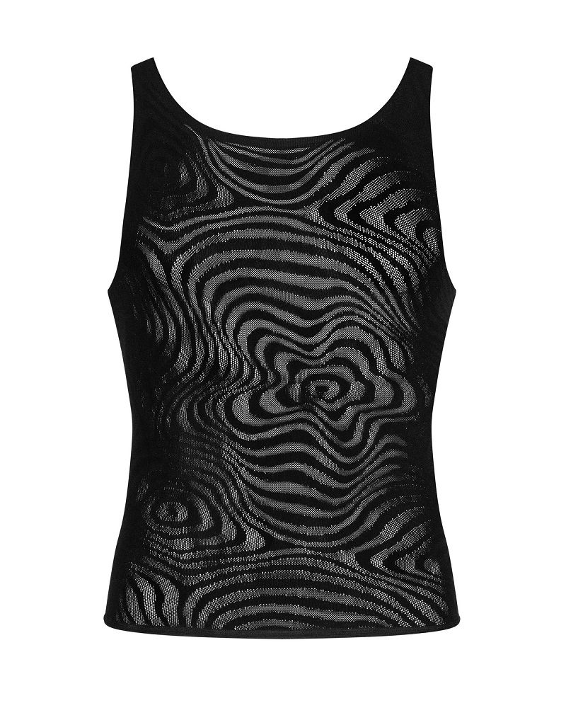 Men's t-shirt in deep black. Made of the highest quality... Obsessive - T103 Tank Top - Black - S/M/L photo-6