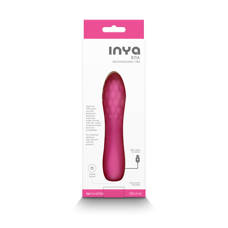 Trendy and compact, Rita by INYA is discreet, rechargeable, ... NS Novelties - INYA Rita Mini Vibe - Pink photo-4