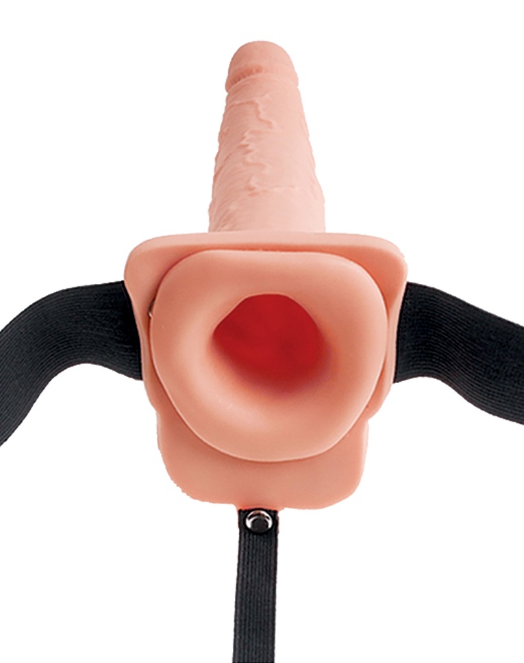 Now you can create the sensation of an ejaculating penis and... Fetish Fantasy - 7.5" Hollow Squirting Strap-On photo-5