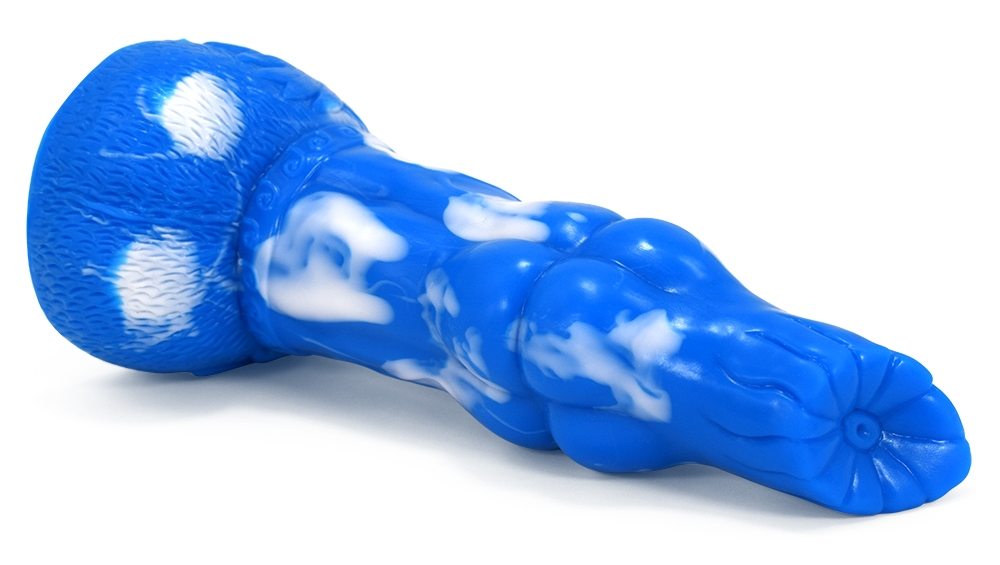 Ancient Mythical Beast –Gluttony I animal anal plug, realist... FAAK - Mythical Beast Gluttony Dildo - Blue/White photo-9