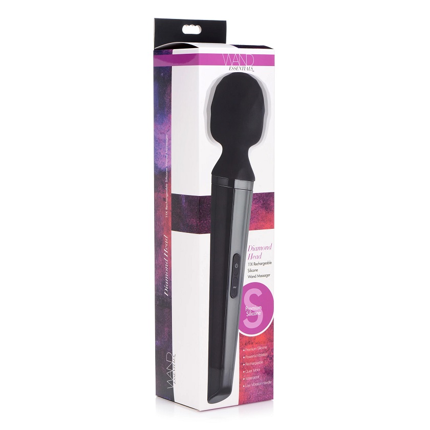Relax into an elevated massage experience with the perfect v... Wand Essentials - 24X Diamond Head Massager - Black photo-10