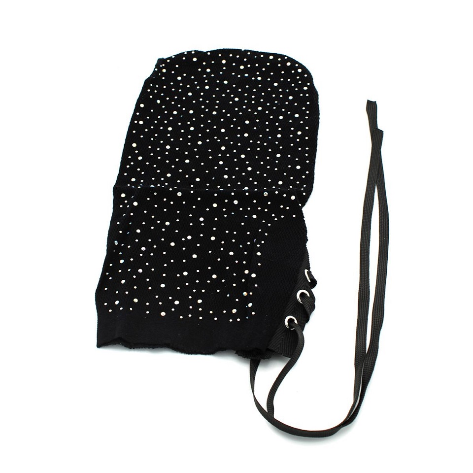 Introducing our Lace Hood with Shiny Diamonds – an exquisite... Kiotos - Diamonds Lace Hood - Black photo-6