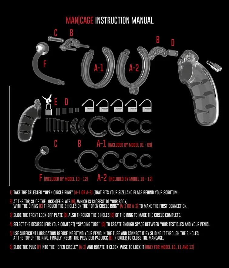 ManCage with butt plug take your bdsm-play to the next level... ManCage - Chastity Cage w Plug #10 - Clear photo-5
