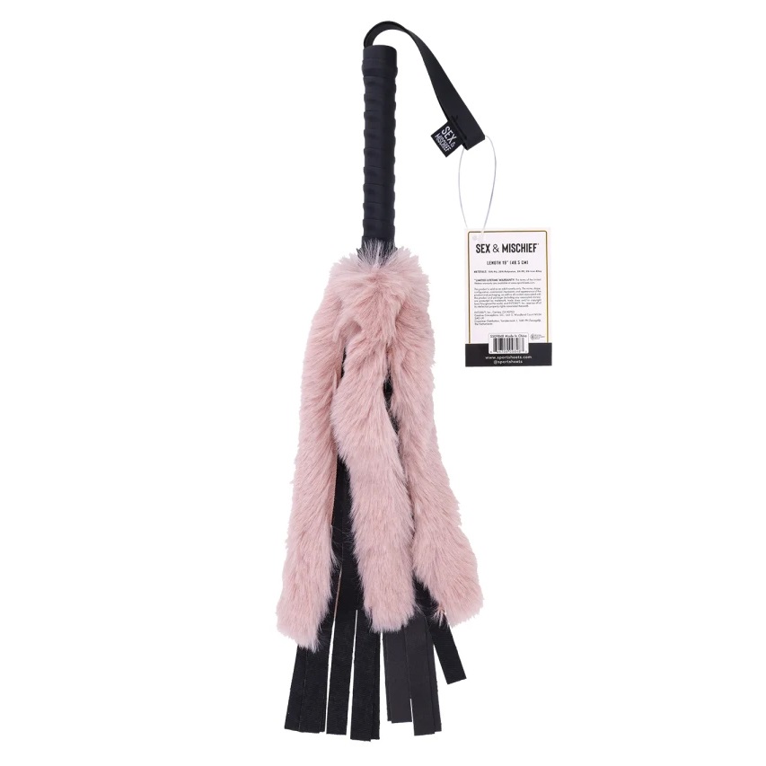 Punish your bratty partner with playful and intense impact u... Sex&Mischief - Brat Faux Fur Flogger photo-4