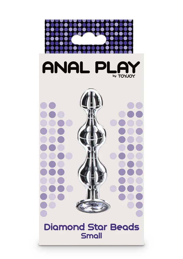 The Diamond Star Beads is a quality butt plug with a silver ... ToyJoy - Diamond Star Anal Beads S photo-5