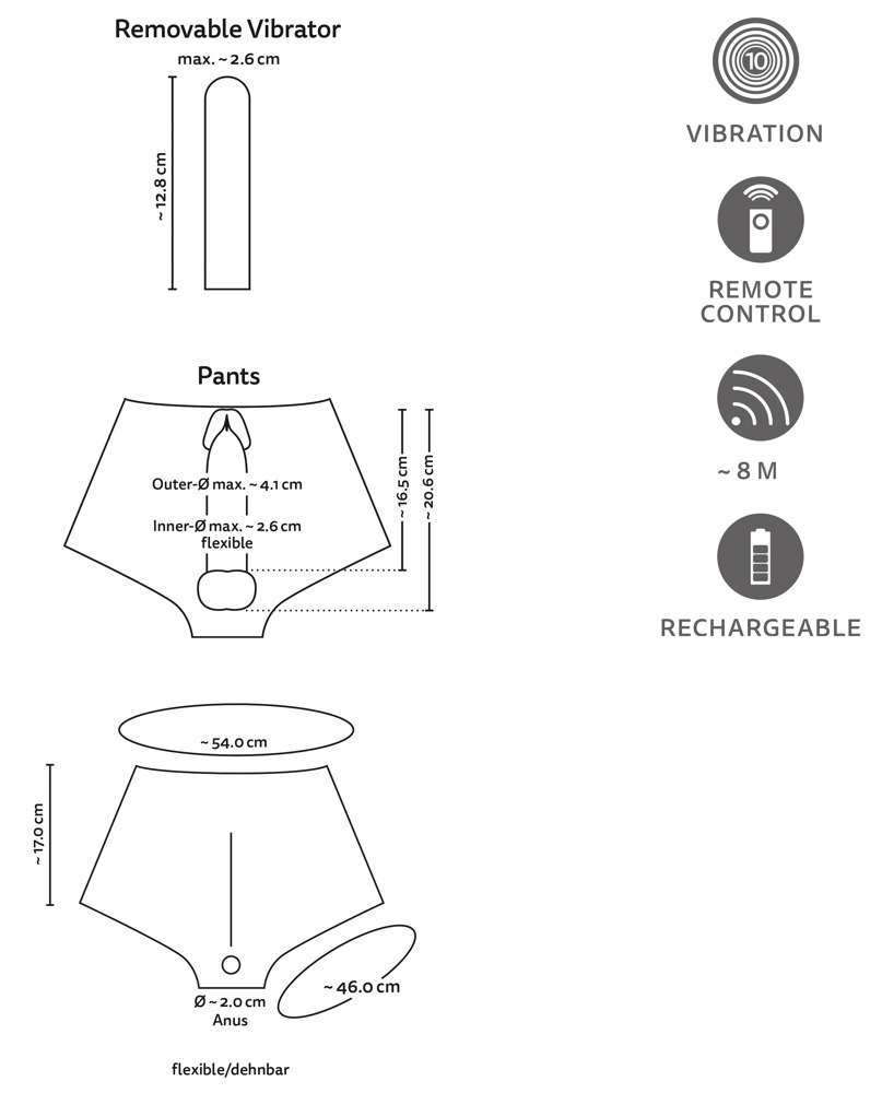 You2Toys - Ultra Realistic Vibro Penis Pants M 照片-14