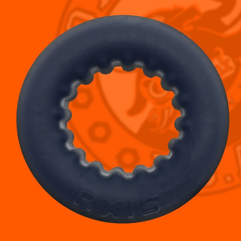 AXIS comfort cockring with inner ribs for a grippier bigger ... Oxballs - AXIS Rib Griphold Cockring - Black Ice photo-3