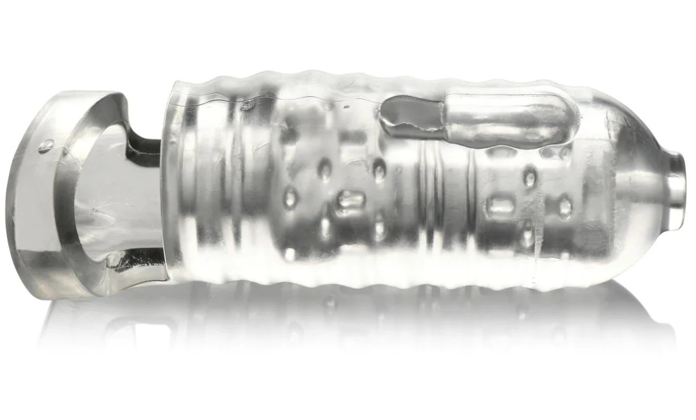 Satisfy your cravings with this Milker TPE Masturbator! The ... Lovebotz - Milker Masturbator w Ball Strap photo-3