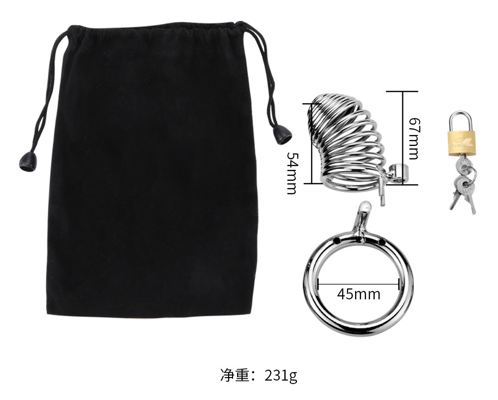 免责声明:本公司提供的所有资料只供参考之用。本公司一概毋须以任何方式就用家使用后果或感受负任何直接或间接的责任。产品只作... MT - 男用贞操锁 45mm - 银色 照片-8