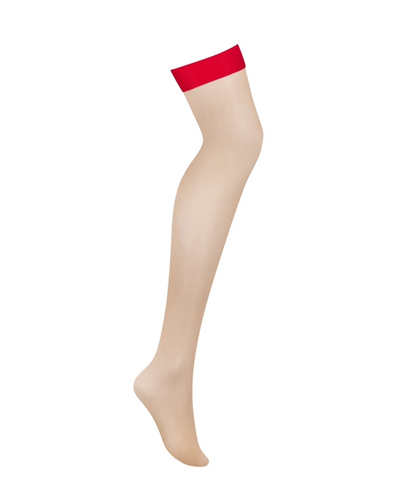 These sensual and sexy S814 stockings are a classic proposal... Obsessive - S814 Stockings - Red - S/M photo-6