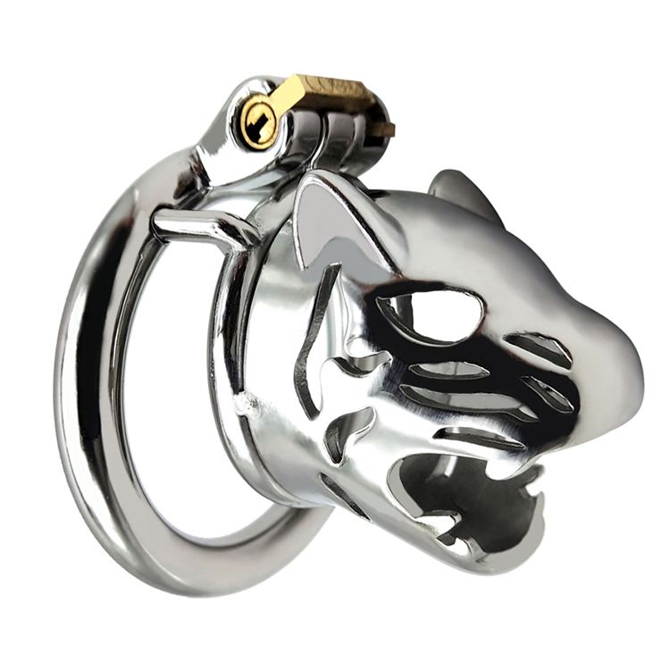 Total high: 64mm &n... FAAK - Tiger Chastity Cage 45mm - Silver photo-4
